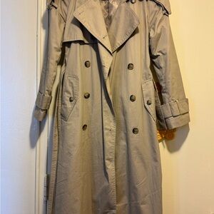 Banana Republic Khaki Double-Breasted Trench Coat